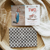 Foto TWEE Fast Dirt Bike Verjaardag uitnodiging