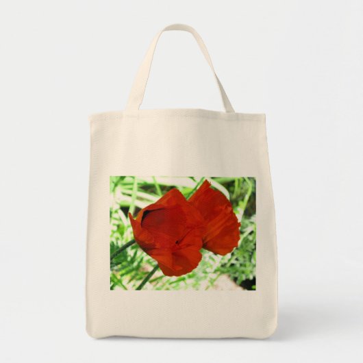 Foto twee Oriental Poppies Flower Tote Bag (Voorkant)
