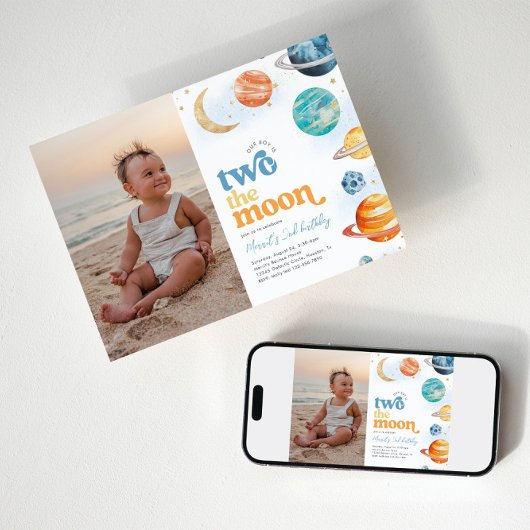 Foto Twee van de Moon Party uitnodiging