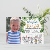 Foto Twee Wild Safari 2e verjaardagsfeest Kaart (Staand voorkant)