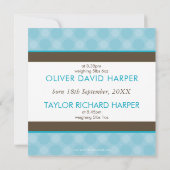 FOTO TWINS GEBOORTE AANKONDIGING schattig jongens (Achterkant)