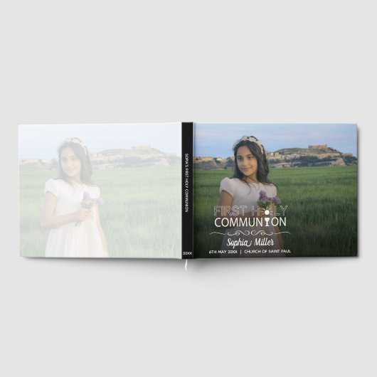 Foto Typografie First Heilige Communie - Guest Boo Gastenboek (Volledig)