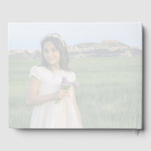 Foto Typografie First Heilige Communie - Guest Boo Gastenboek (Achterkant)