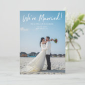 Foto typografie Huwelijk & Ontvangst Feest 2v Kaart (Staand voorkant)