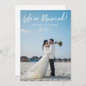 Foto typografie Huwelijk & Ontvangst Feest 2v Kaart (Voorkant / Achterkant)