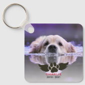 Foto Typografie Pet Memorial Sleutelhanger (Voorkant)