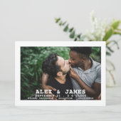 Foto Typografie Simple Gay Save the Date Wedding (Staand voorkant)