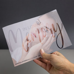 Foto typografie   Uitvaart viering van het leven Kaart