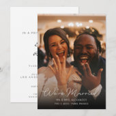 Foto Typografie Weddenschap Elegant V Kaart (Voorkant / Achterkant)