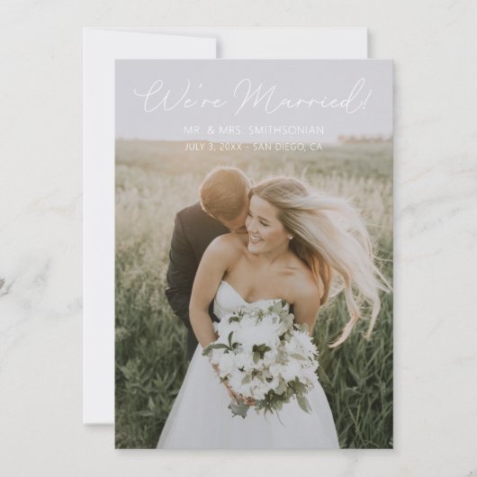 Foto Typografie Weddenschap Elegant Ver Kaart (Voorkant)