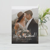 Foto Typografie Wedding & Reception Party Kaart (Staand voorkant)