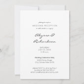 Foto Typografie Wedding & Reception Party Kaart (Achterkant)