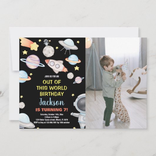 Foto Uit deze wereld verjaardag Verjaardag Kaart (Voorkant)