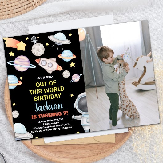 Foto Uit deze wereld verjaardag Verjaardag Kaart