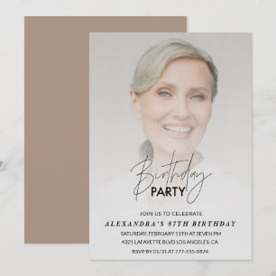 Foto uitnodiging 87e verjaardag Verjaardagsfeestje