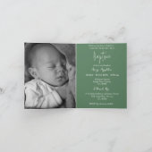 Foto uitnodiging Eenvoudige Doop Kruis Varengroen (Binnen)