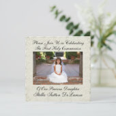 Foto uitnodiging - Eerste Heilige Communie Uitnodi (Staand voorkant)