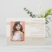 Foto-uitnodiging op voorjaarsbasis kaart (Staand voorkant)