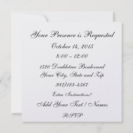 Foto Uitnodiging - Prinses, Trouwen, Bal (Achterkant)