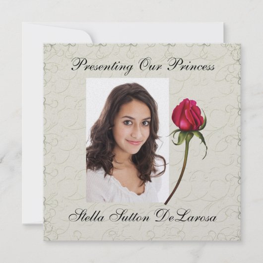 Foto Uitnodiging - Prinses, Trouwen, Cotillion (Voorkant)