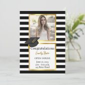 Foto uitnodiging van de Black and Gold Graduparty (Staand voorkant)