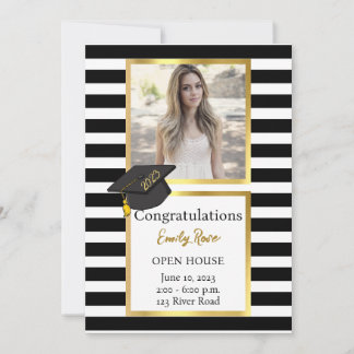 Foto uitnodiging van de Black and Gold Graduparty
