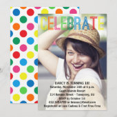 Foto-uitnodigingen van Birthday Party Kaart (Voorkant / Achterkant)