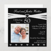 Foto uitnodigingen voor jubileumfeest enig jaar (Voorkant / Achterkant)