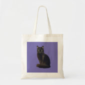 Foto uitsnede zwarte kat staren kijken naar je Paa Tote Bag (Voorkant)