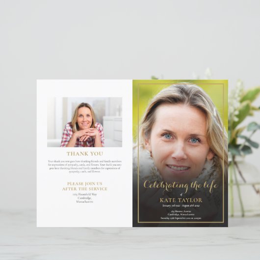 Foto-uitvaartprogramma (Staand voorkant)