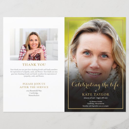 Foto-uitvaartprogramma (Voorkant)