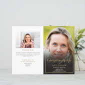 Foto-uitvaartprogramma met foto's en dienstoverzic (Staand voorkant)