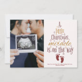 Foto Ultrasound Kerstmis Zwangerschap aankondiging (Voorkant)