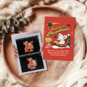 Foto Ultrasound Kerstmis Zwangerschap aankondiging