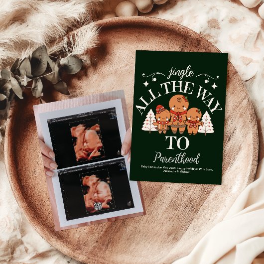 Foto Ultrasound Kerstmis Zwangerschap aankondiging