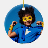 Foto Unicorn Glitter Cute Pink Kinder Keramisch Ornament (Achterkant)