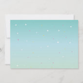 Foto Unicorn Pool Party Birthday Rainbow Float Kaart (Achterkant)