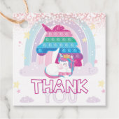Foto Unicorn Pop The Birthday Dank u Bedankjes Labels (Voorkant)
