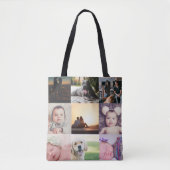 Foto uniek, speciaal gepersonaliseerd 9 foto tote bag (Voorkant)