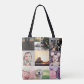 Foto uniek, speciaal gepersonaliseerd 9 foto tote bag (Achterkant)