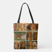 Foto uniek, speciaal gepersonaliseerd 9 foto tote bag (Achterkant)