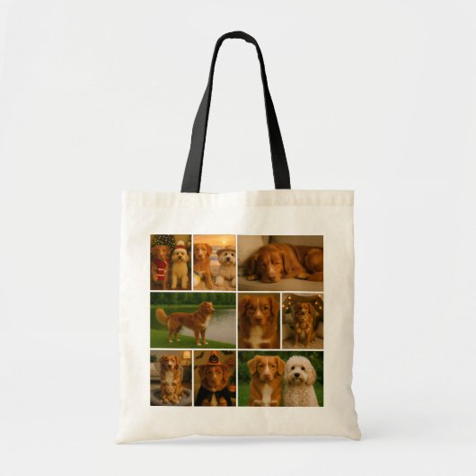 Foto uniek, speciaal gepersonaliseerd 9 foto tote bag (Voorkant)