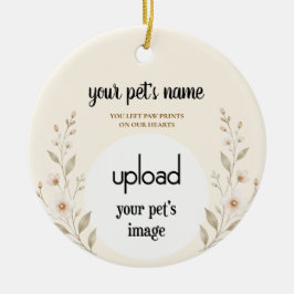 Foto-upload huisdier-herdenkingssieraad – Pootafdr Keramisch Ornament