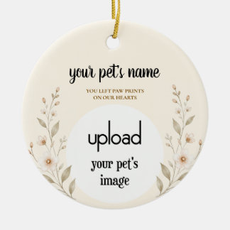 Foto-upload huisdier-herdenkingssieraad – Pootafdr Keramisch Ornament