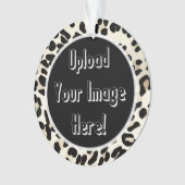 Foto Upload Leopard Print Lijst Ornament (voorkant)