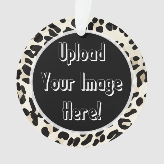 Foto Upload Leopard Print Lijst Ornament (voorkant)