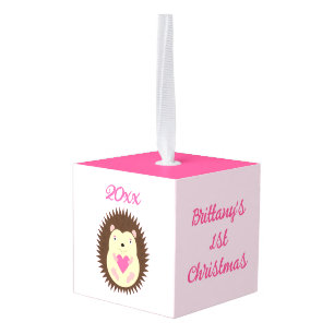 Foto-upload van een mooie roze babymeisjesegel decoratie