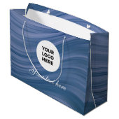 Foto-upload | Waterdichte vierkante sticker Groot Cadeauzakje (Achterkant Gekanteld)