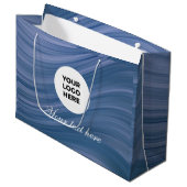 Foto-upload | Waterdichte vierkante sticker Groot Cadeauzakje (Voorkant Gekanteld)
