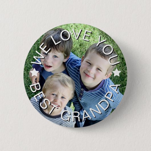 Foto uploaden - beste opa ronde button 5,7 cm (Voorkant)